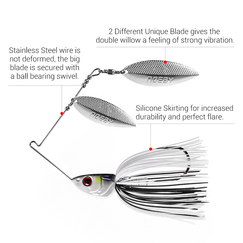 Noeby Spinnerbait 10.5g 14g 21 - مراجعة Fishing Lure Blade Bait وسعره