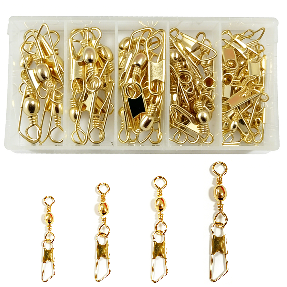 50Pcs Gold Fishing Barrel Swiv - مراجعة Fishing Lure Accessories وسعره