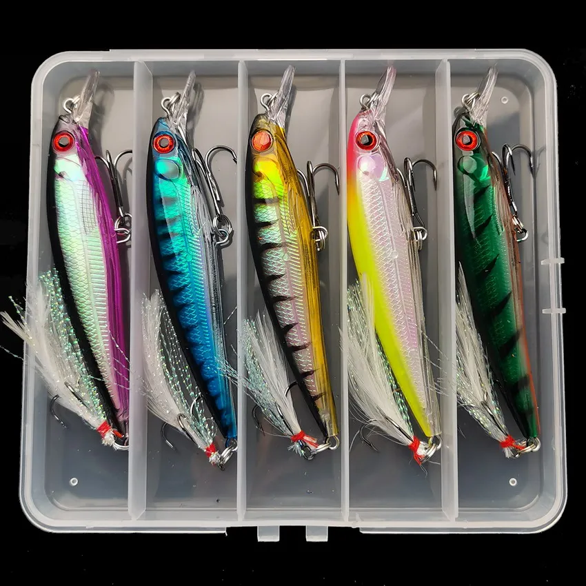 Laser 3D Eyes Bionic Minnow Fi - مراجعة Fishing Lure Box وسعره