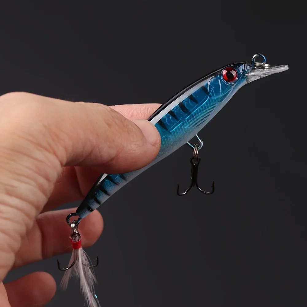 Laser 3D Eyes Bionic Minnow Fi - مراجعة Fishing Lure Box وسعره