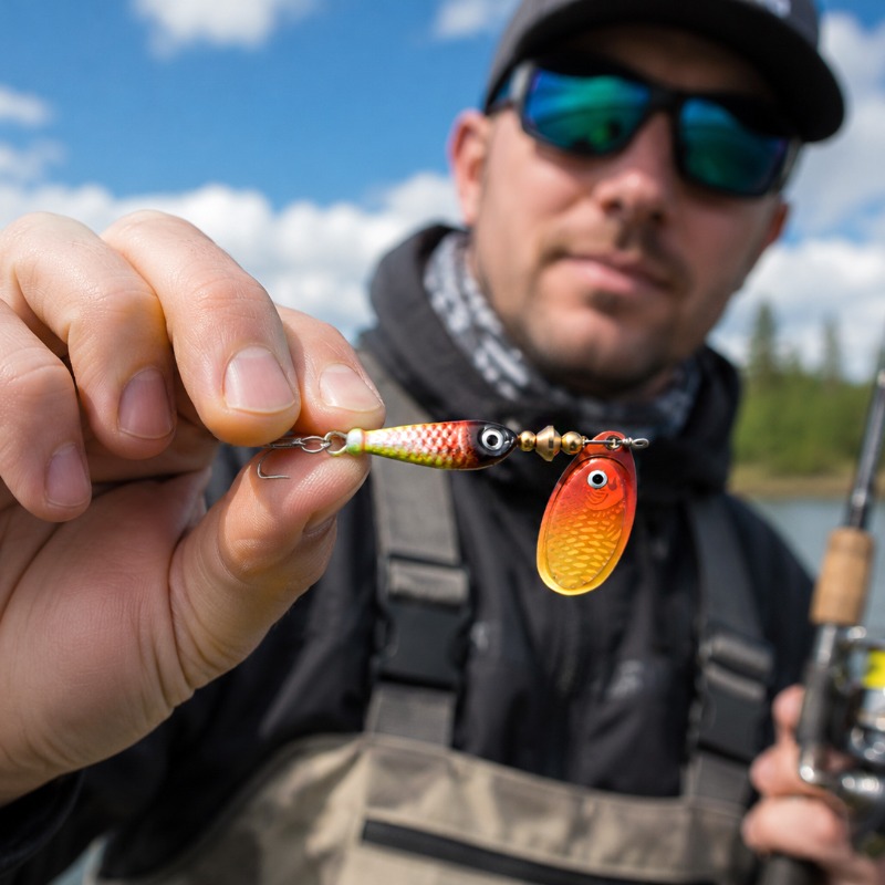 Fishing Spinner Lure Metal Rot - مراجعة Fishing Lure Blade Bait وسعره