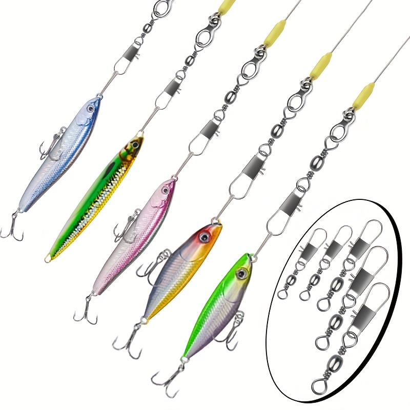 50Pc/box Stainless Steel Swive - مراجعة Fishing Lure Box وسعره