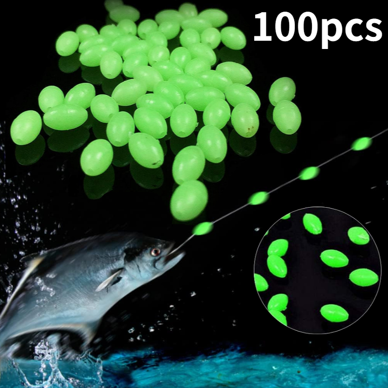 100pcs/lot Oval Night Luminous - مراجعة Fishing Lure Topwater وسعره