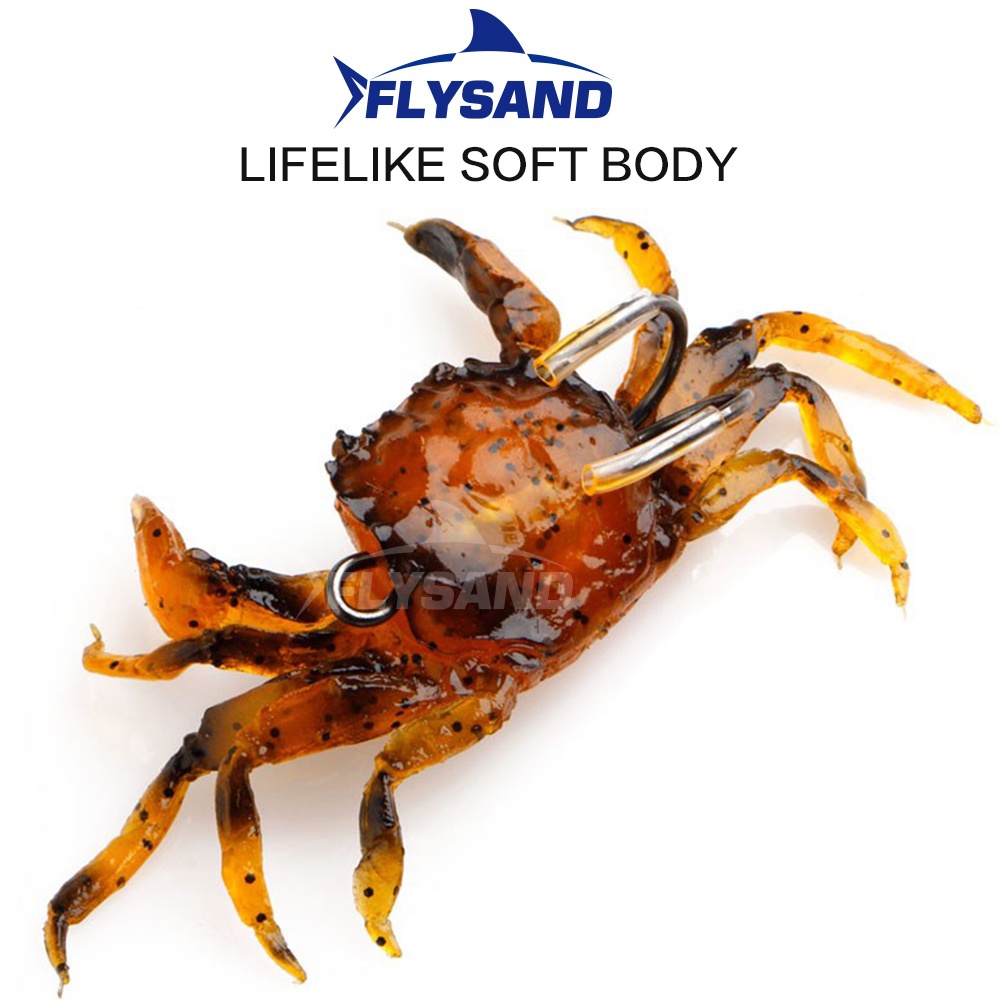 FLYSAND Bionic Crab Silicone S - مراجعة Fishing Lure Soft Plastic وسعره