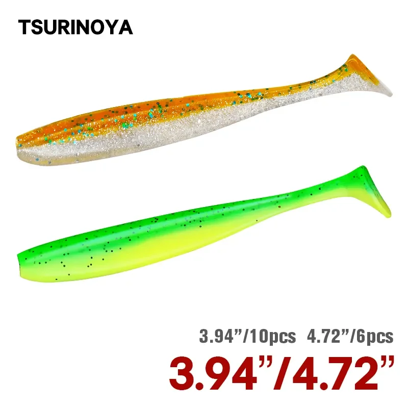 TSURINOYA NEW SIZE 100mm 120mm - مراجعة Fishing Lure Soft Plastic وسعره