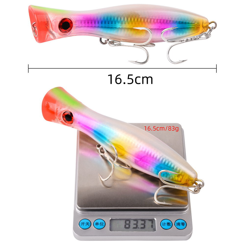 1pc 43g/83g Big Popper Floatin - مراجعة Fishing Lure Popper وسعره