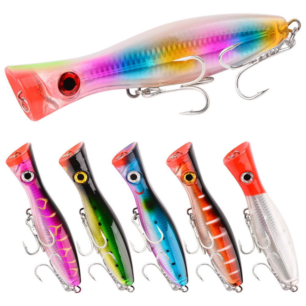 1pc 43g/83g Big Popper Floatin - مراجعة Fishing Lure Popper وسعره