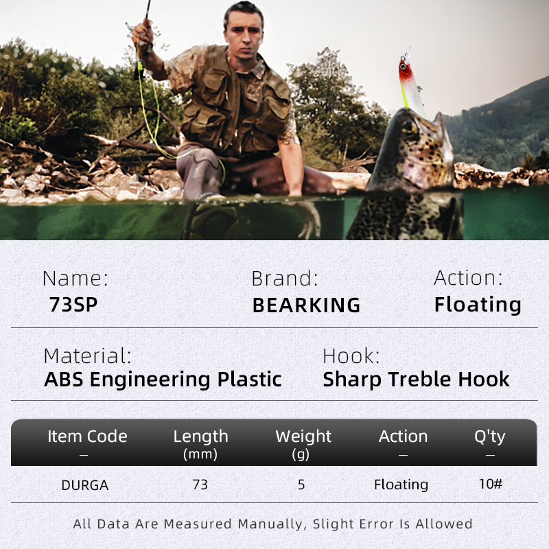 BEARKING New model 73mm 5g pro - مراجعة Fishing Lure Crankbait وسعره