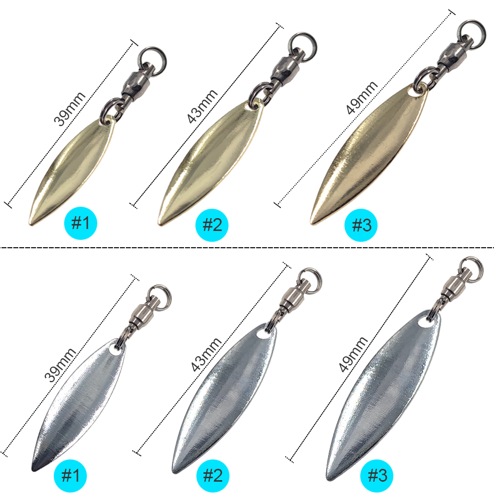 10pcs Willowleaf Blades Spinne - مراجعة Fishing Lure Blade Bait وسعره