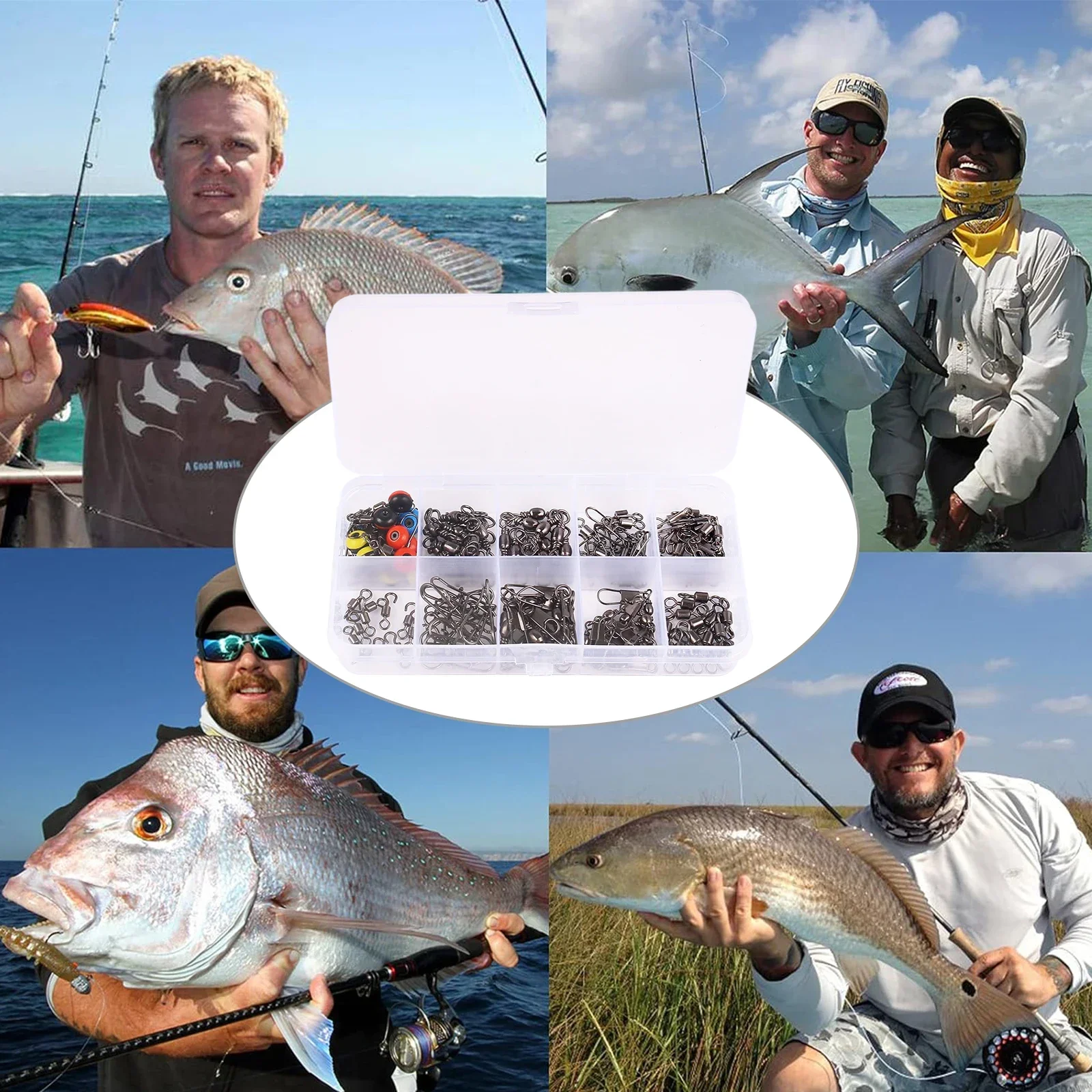 115pcs Fishing Swivel Connecto - مراجعة Fishing Lure Making Kit وسعره