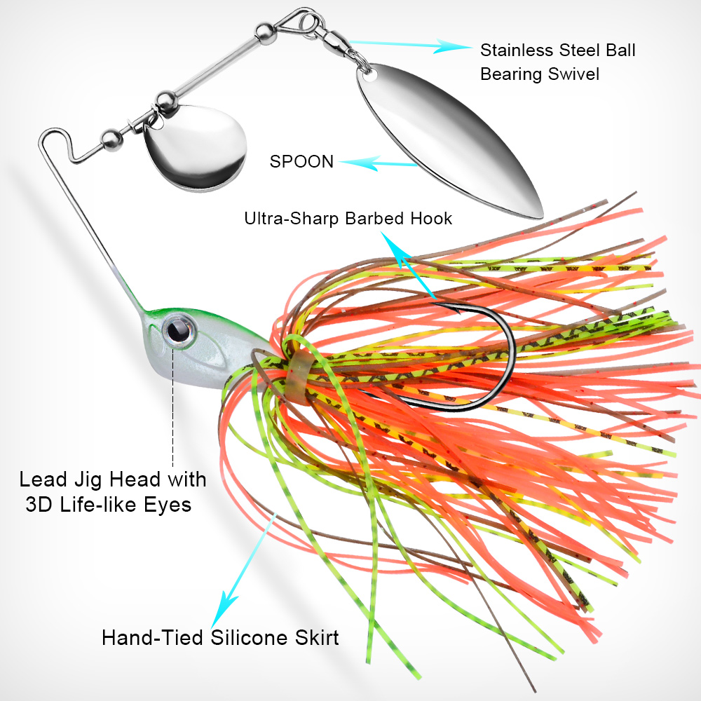 Proberos 10/14g spinner bait f - مراجعة Fishing Lure Blade Bait وسعره