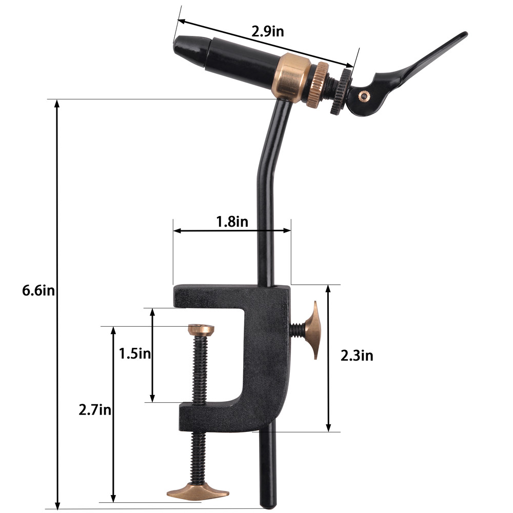 Rotary Fly Tying Vise Tool Saf - مراجعة Fishing Lure Jig وسعره