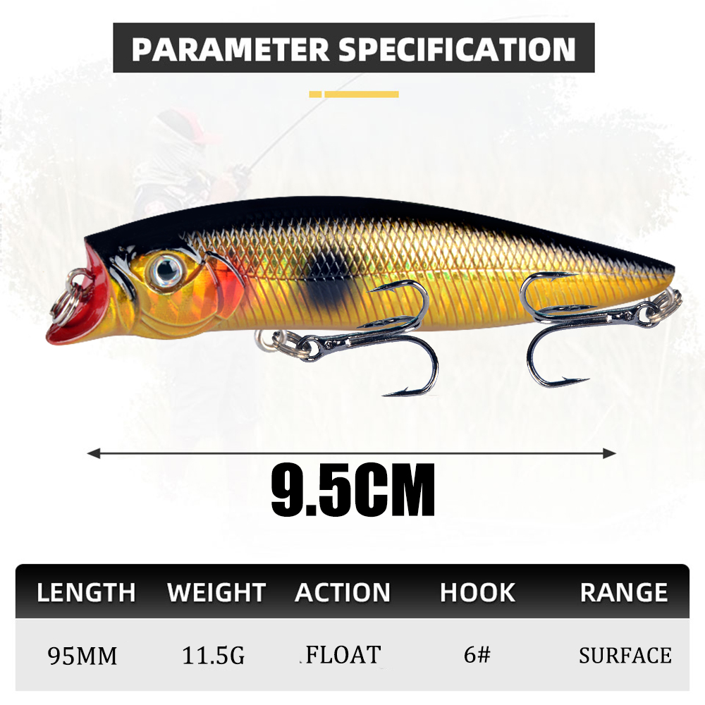 1pcs Fishing Lures High Qualit - مراجعة Fishing Lure Popper وسعره