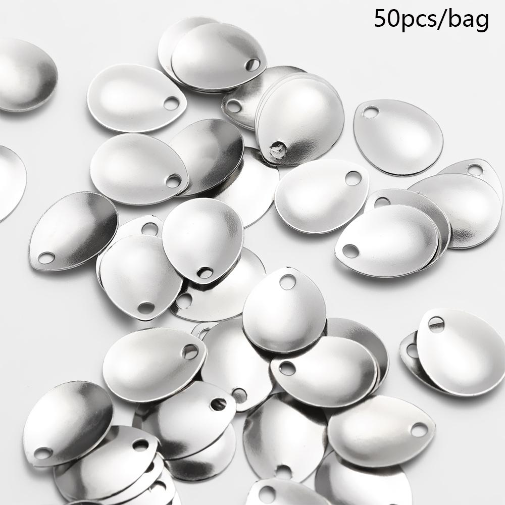 50PCS Silver Smooth Nickel Seq - مراجعة Fishing Lure Spinner وسعره