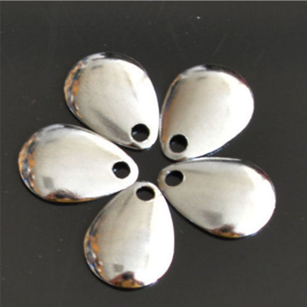 50PCS Silver Smooth Nickel Seq - مراجعة Fishing Lure Spinner وسعره