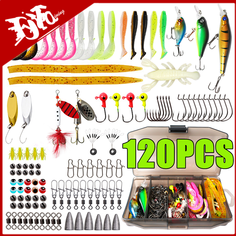 New 120PCS Fishing Lure Set So - مراجعة Fishing Lure Jig وسعره