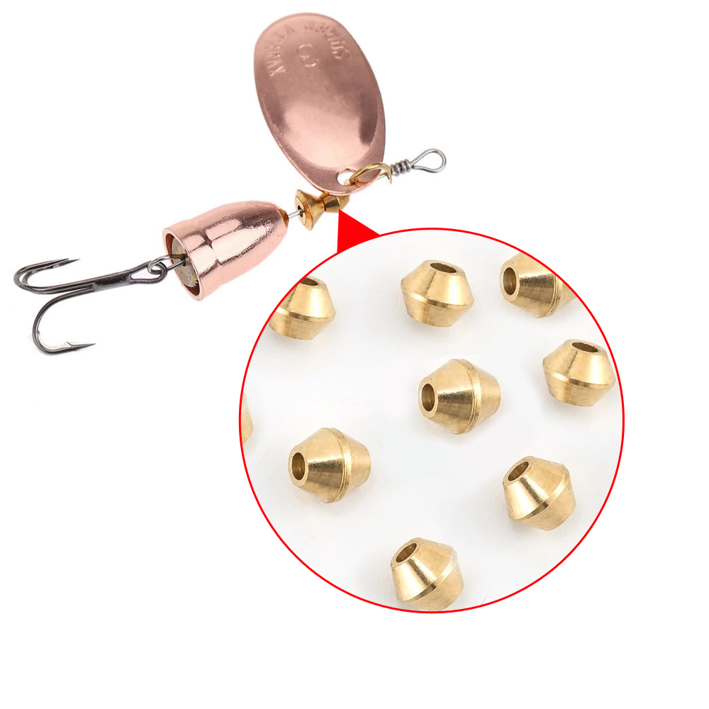 40pcs DIY Lure Brass Fishing B - مراجعة Fishing Lure Spinner وسعره