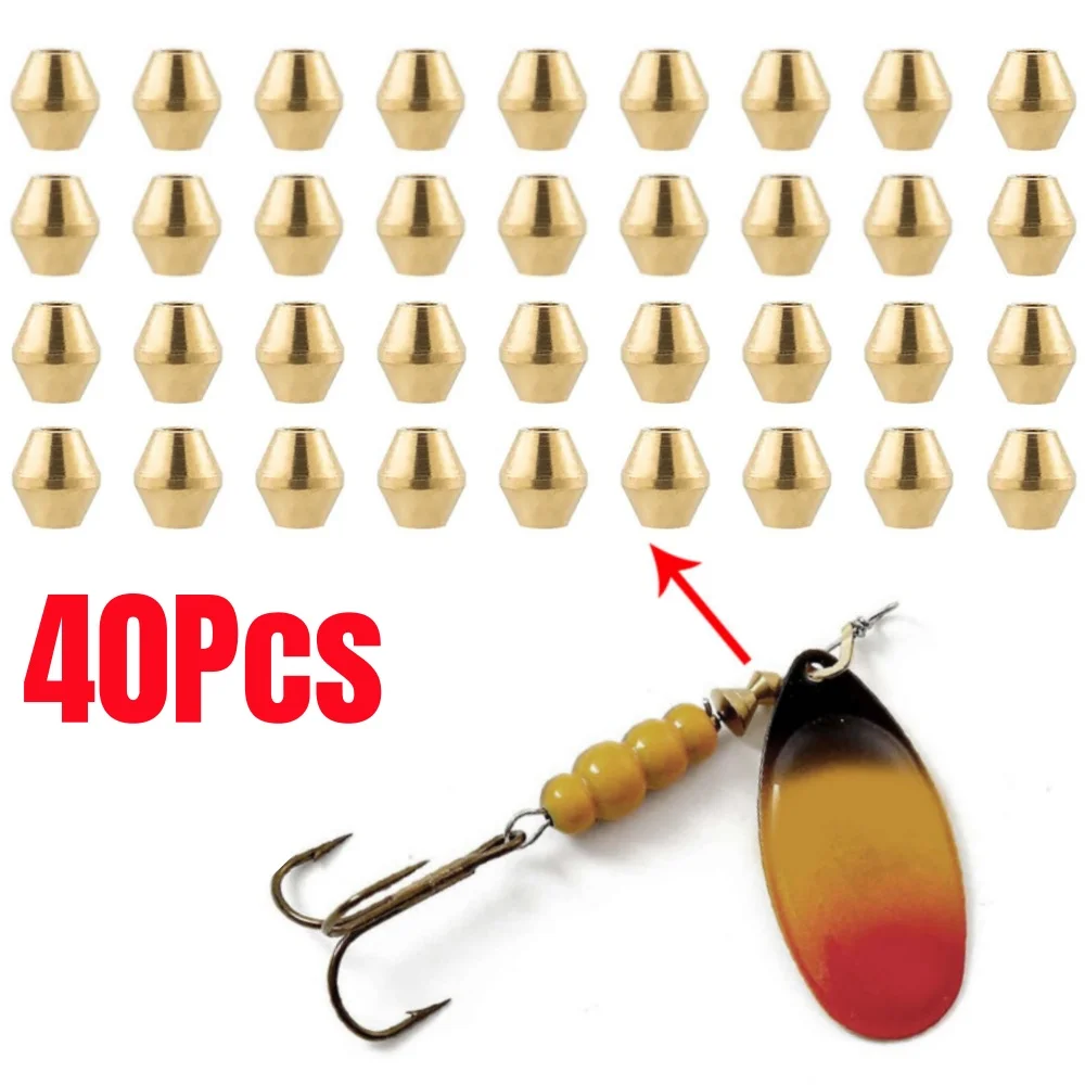 40pcs DIY Lure Brass Fishing B - مراجعة Fishing Lure Spinner وسعره