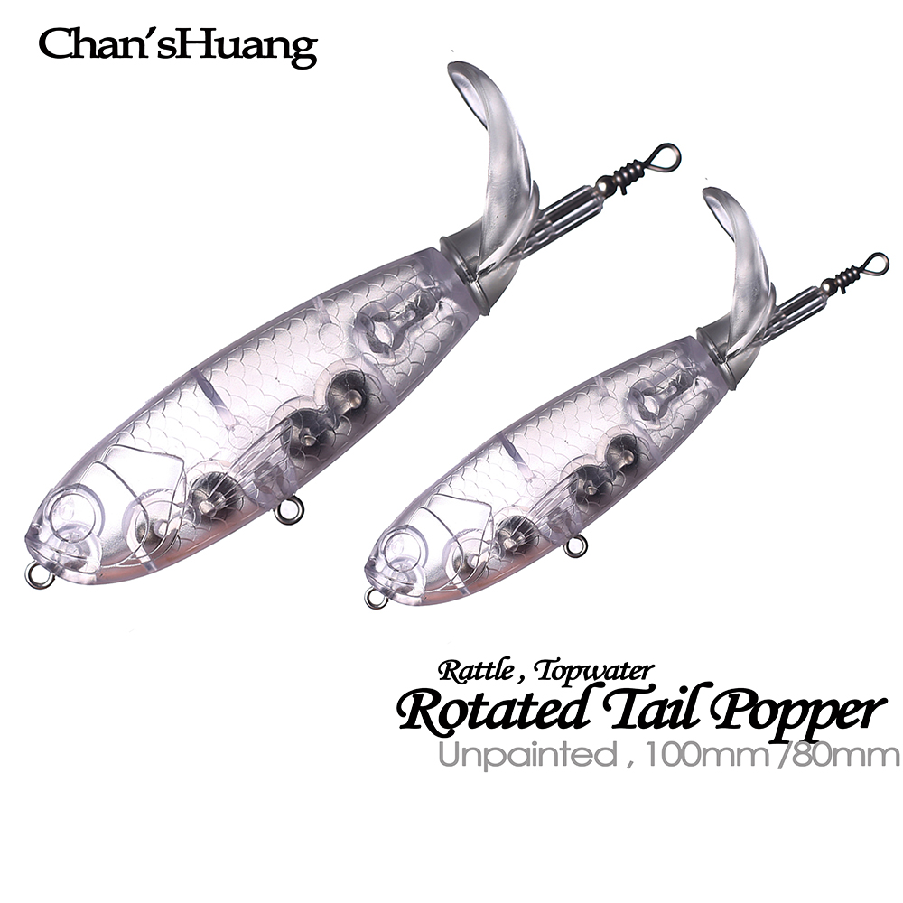 Chan’sHuang 20PCS Unpainted Bl - مراجعة Fishing Lure Popper وسعره