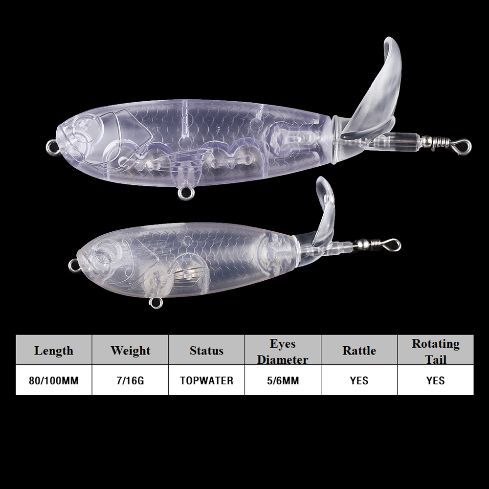 Chan’sHuang 20PCS Unpainted Bl - مراجعة Fishing Lure Popper وسعره