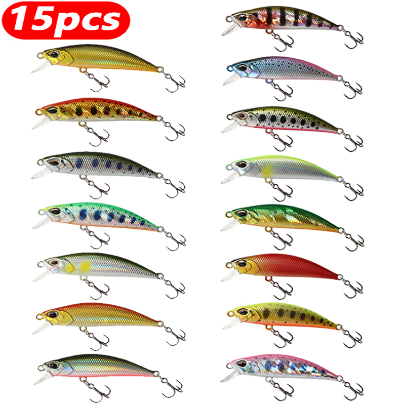 15Pcs Sinking Minnow Fishing L - مراجعة Fishing Lure Jerkbait وسعره