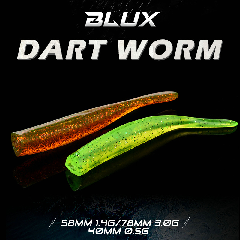 BLUX New Dart Worm Soft Bait 5 - مراجعة Fishing Lure Buzzbait وسعره
