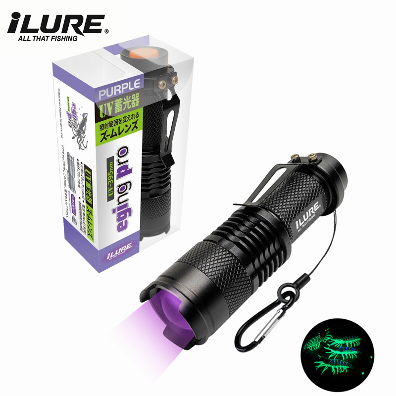 Mini UV Flashlight 395nm Ultra - مراجعة Fishing Lure Jig وسعره
