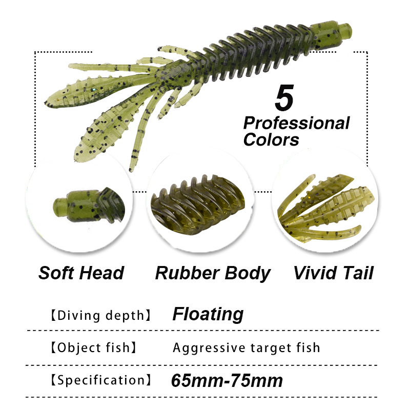 WESTBASS 5PCS Soft Larva Baits - مراجعة Fishing Lure Spinnerbait وسعره