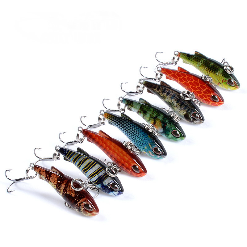 8pcs 4cm 4g Mini Lipless VIB F - مراجعة Fishing Lure Buzzbait وسعره