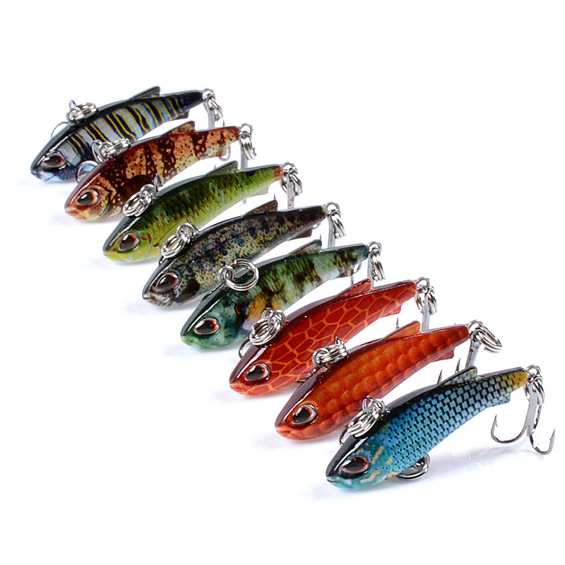 8pcs 4cm 4g Mini Lipless VIB F - مراجعة Fishing Lure Buzzbait وسعره