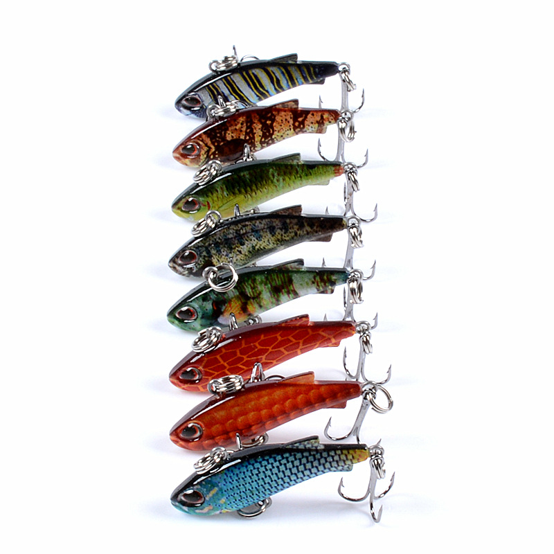 8pcs 4cm 4g Mini Lipless VIB F - مراجعة Fishing Lure Buzzbait وسعره