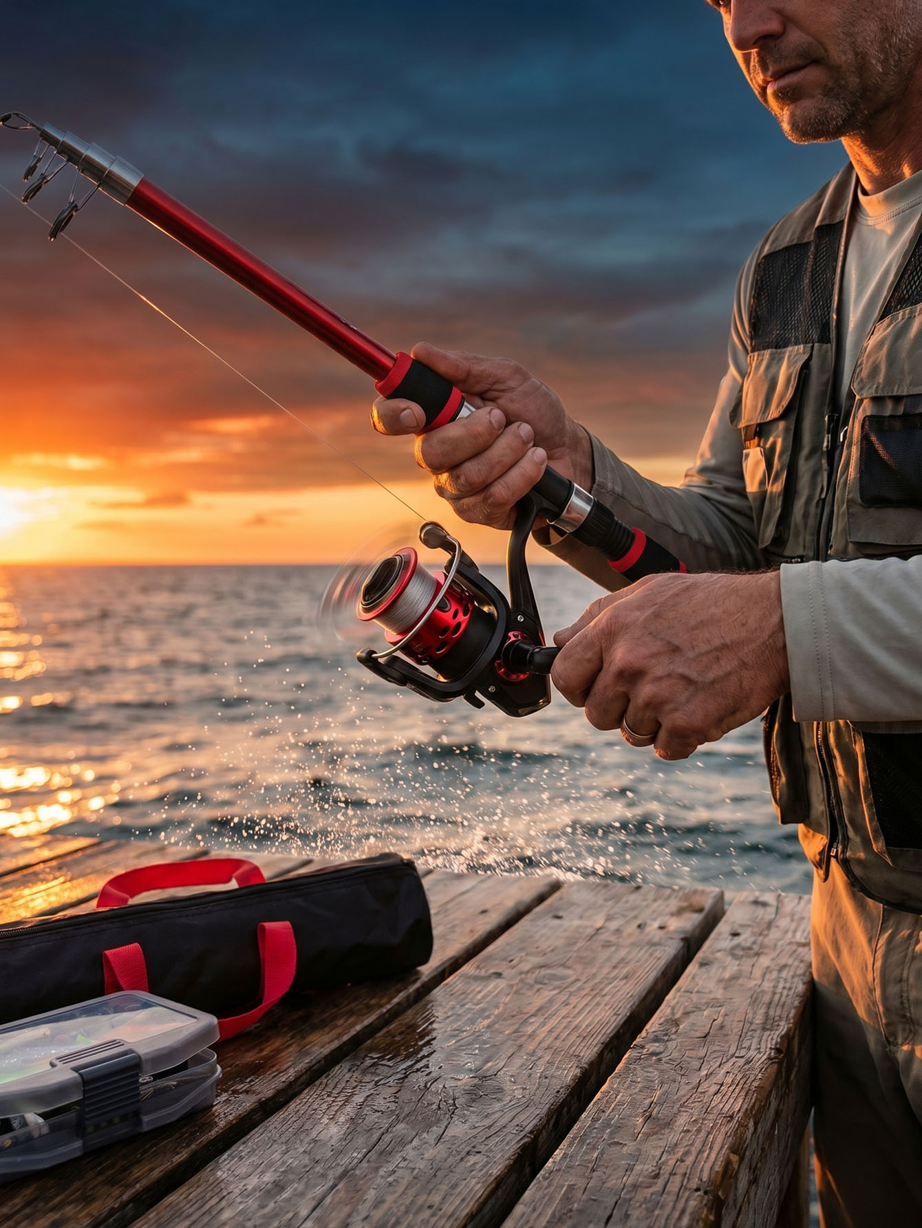 Fishing Rod Reel Combos Collap - مراجعة Fishing Lure Spinner وسعره