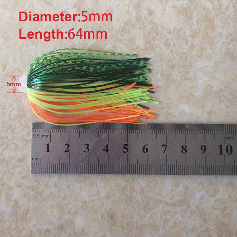 5 pcs/lot  88 Strands  64mm Si - مراجعة Fishing Lure Buzzbait وسعره