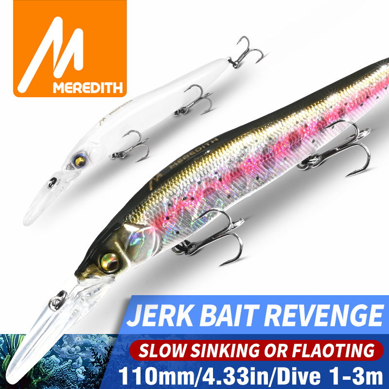 MEREDITH Minnow Wobbler Fishin - مراجعة Fishing Lure Jerkbait وسعره