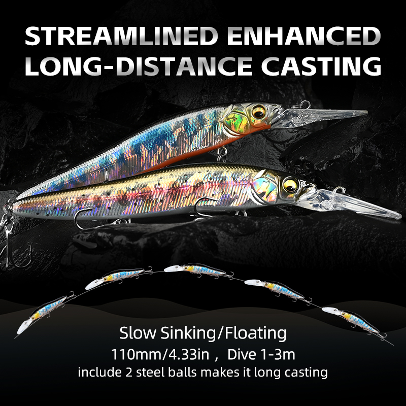 MEREDITH Minnow Wobbler Fishin - مراجعة Fishing Lure Jerkbait وسعره