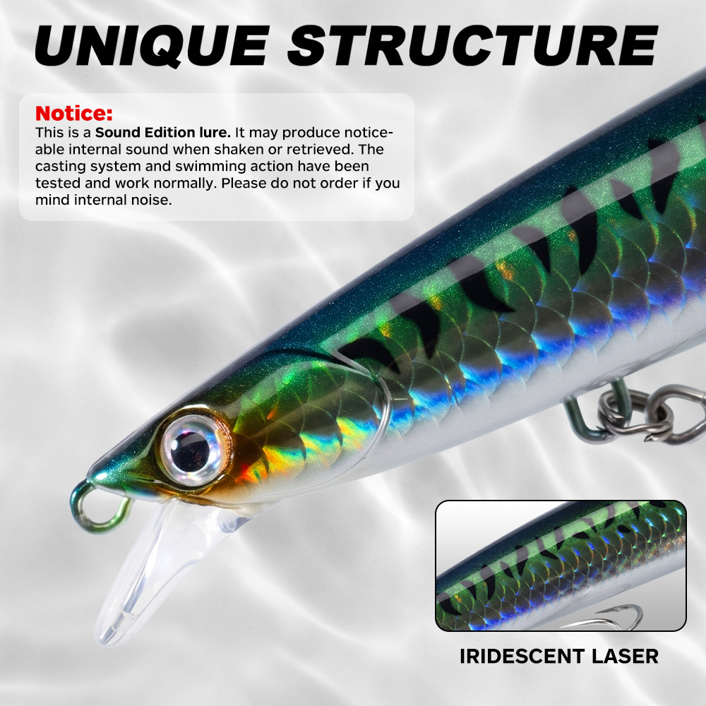 Hunthouse Sound Edition Minnow - مراجعة Fishing Lure Topwater وسعره