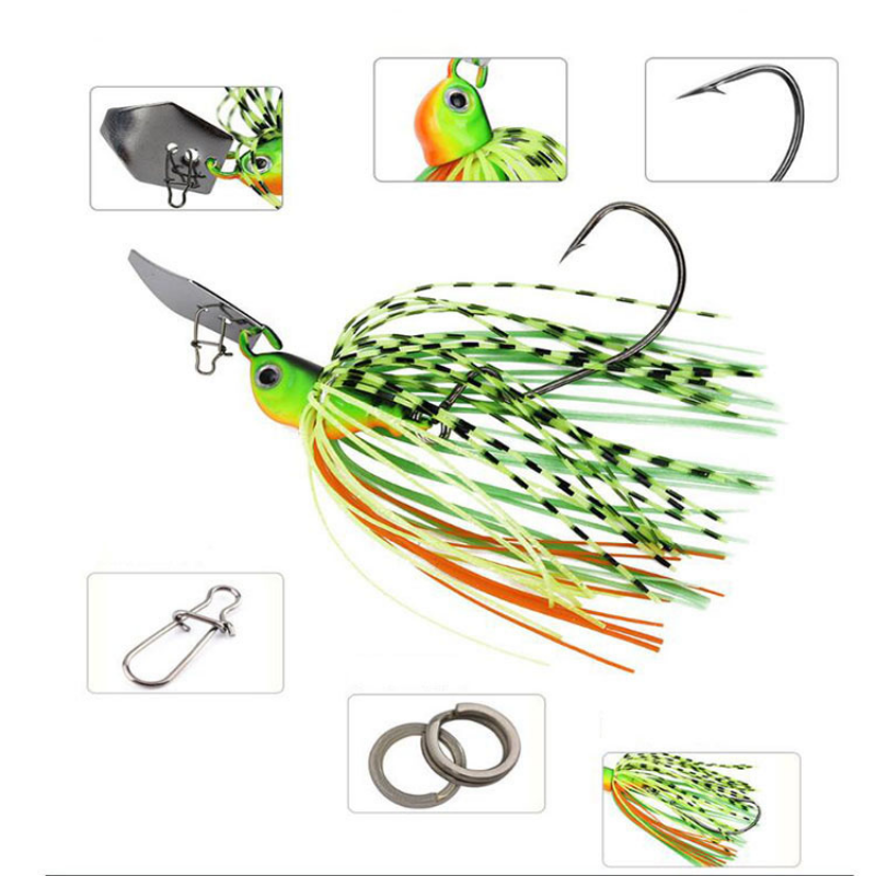 Chatter Bait 7g 9g 11g 14g 21g - مراجعة Fishing Lure Buzzbait وسعره