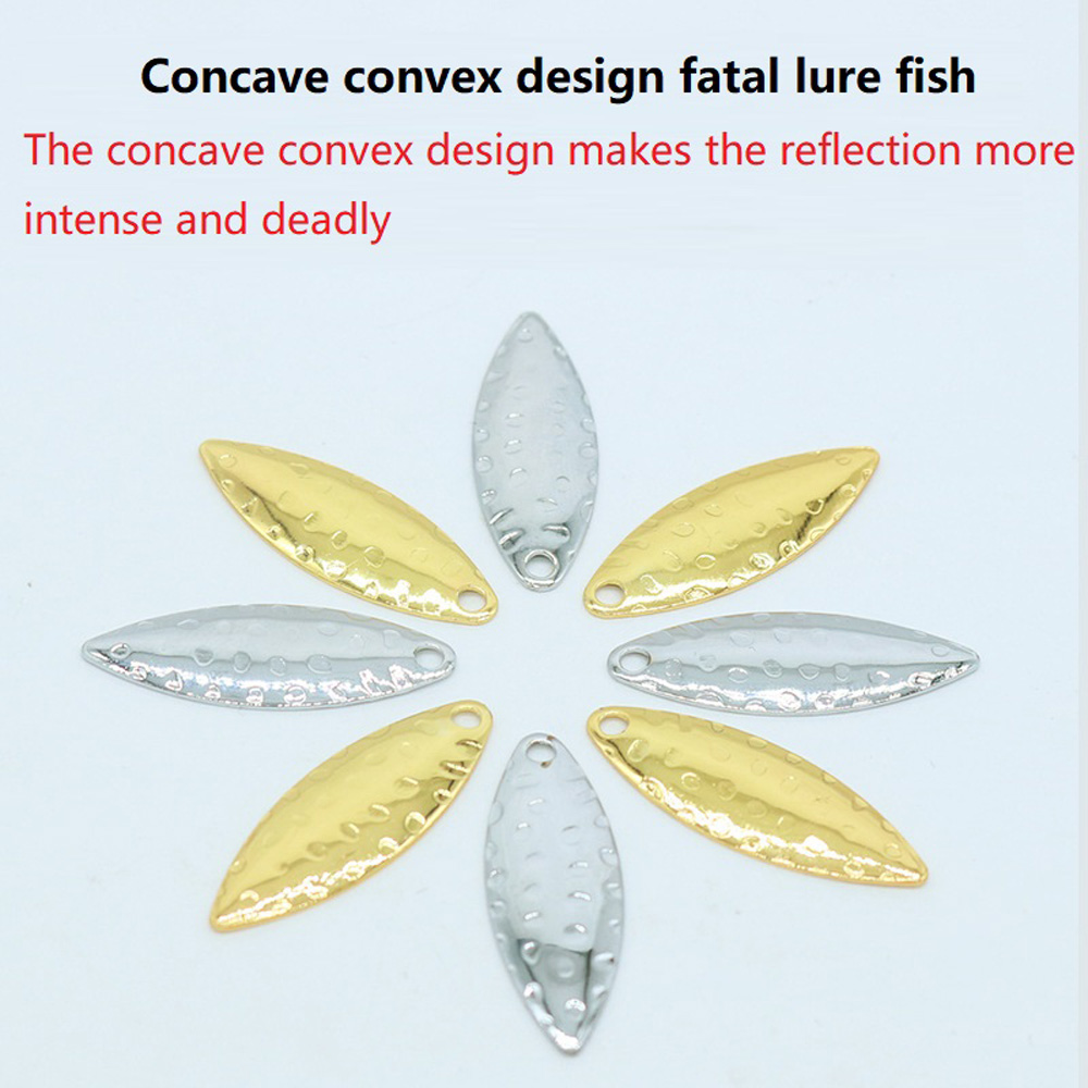 10Pcs/lot Willow leaf Sequin P - مراجعة Fishing Lure Spinner وسعره