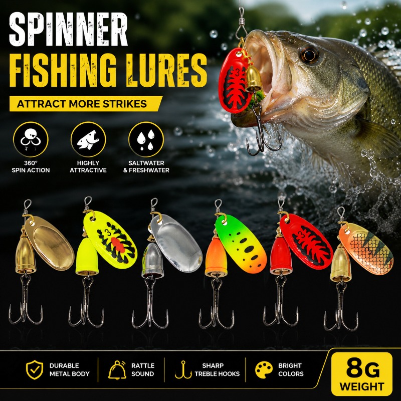 Fishing Spinner Lure 8g Metal  - مراجعة Fishing Lure Blade Bait وسعره