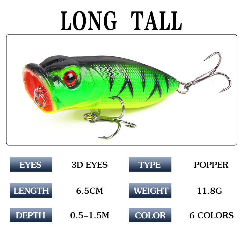 6pcs 6colors（opp bag）/5pcs 5co - مراجعة Fishing Lure Popper وسعره