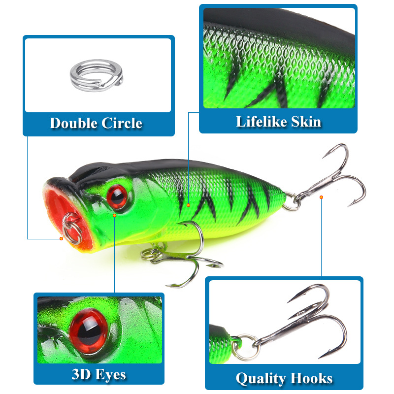 6pcs 6colors（opp bag）/5pcs 5co - مراجعة Fishing Lure Popper وسعره