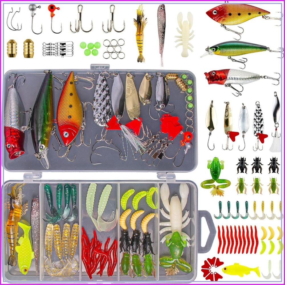 78Pcs Fishing Lures Kit for Ba - مراجعة Fishing Lure Spoon وسعره