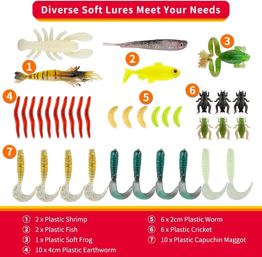 78Pcs Fishing Lures Kit for Ba - مراجعة Fishing Lure Spoon وسعره