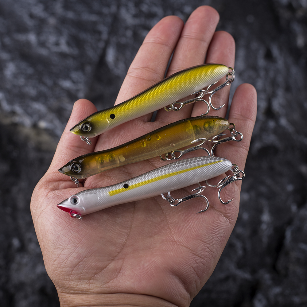 AYWFISH 8CM 6.2G Baby Popper F - مراجعة Fishing Lure Popper وسعره