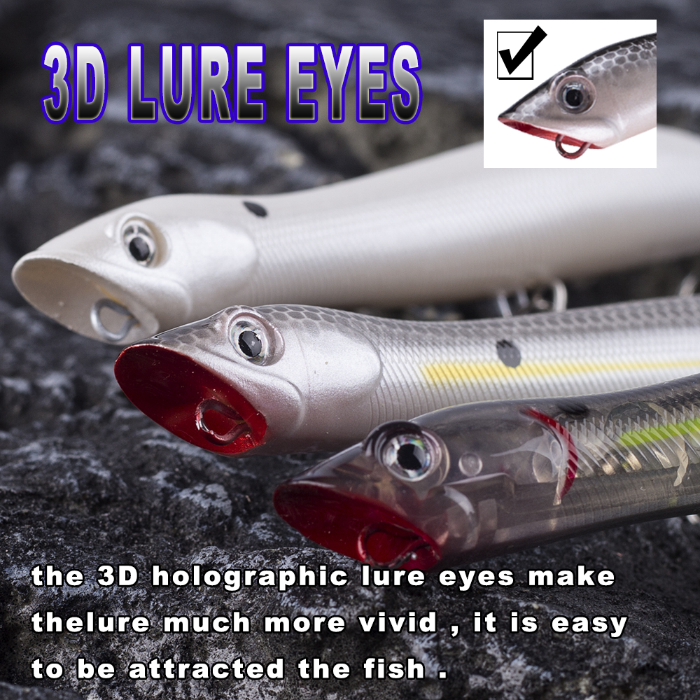 AYWFISH 8CM 6.2G Baby Popper F - مراجعة Fishing Lure Popper وسعره
