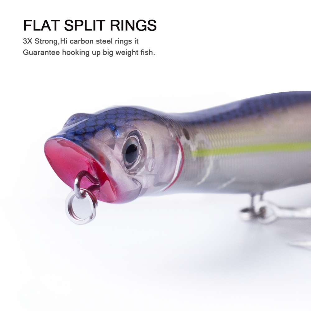 120mm/18g Topwater Pencil Popp - مراجعة Fishing Lure Popper وسعره