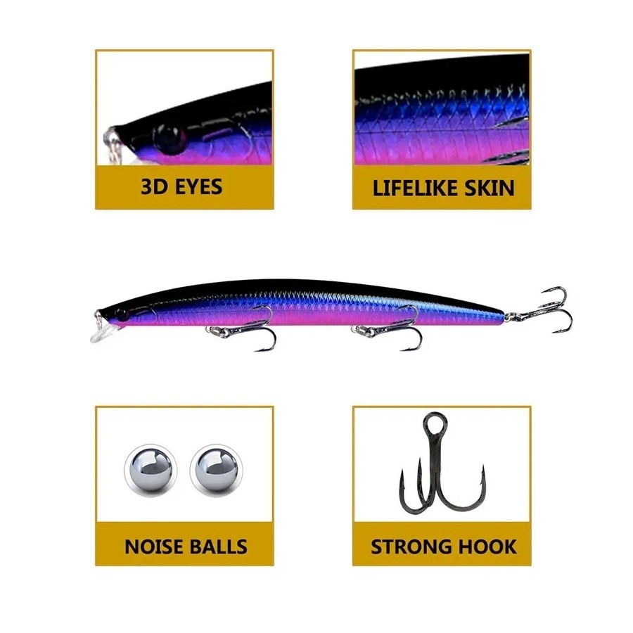 Laser Minnow Fishing Lure 18cm - مراجعة Fishing Lure Crankbait وسعره