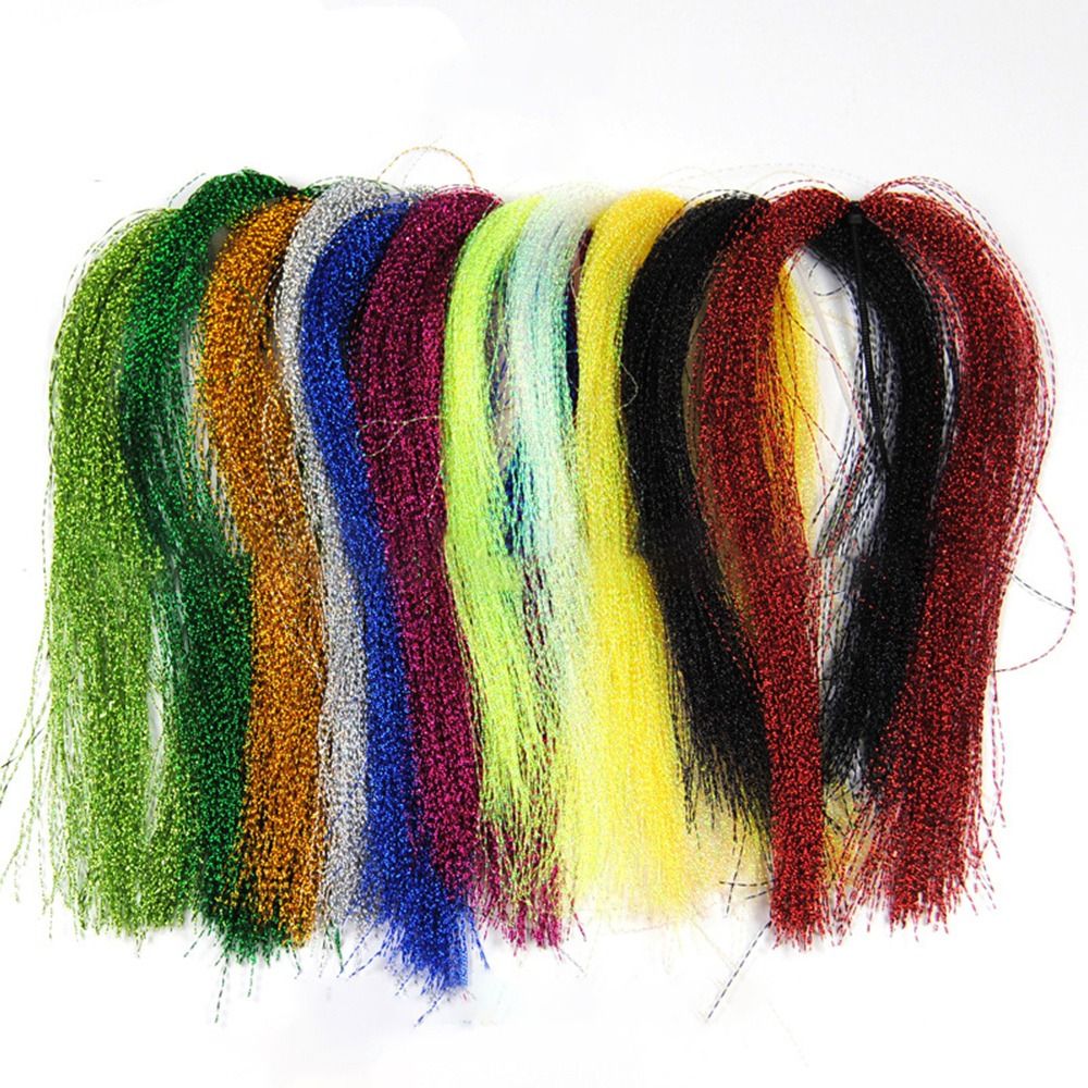 New Flash Fly Tying Materials  - مراجعة Fishing Lure Jig وسعره